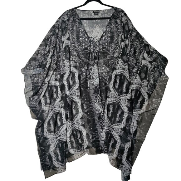 City‎ Chic Semi Shear Kaftan Cover Up Plus Size 22 - Picture 1 of 6